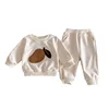 Spring Autumn New Newborn Kid Baby 1-4Y Boy Girl Clothes Set Infant Sweatshirt Set Long Sleeve Pullover Top Pant Suit Outfit 2