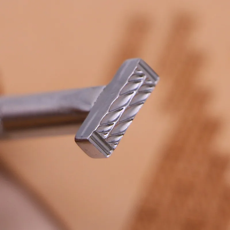 Leather Work Stamping Tool Double Braid Basket Pattern X173 Stamp Leather Carving Craft Zhongjiang 304 Stainless streel Stamps