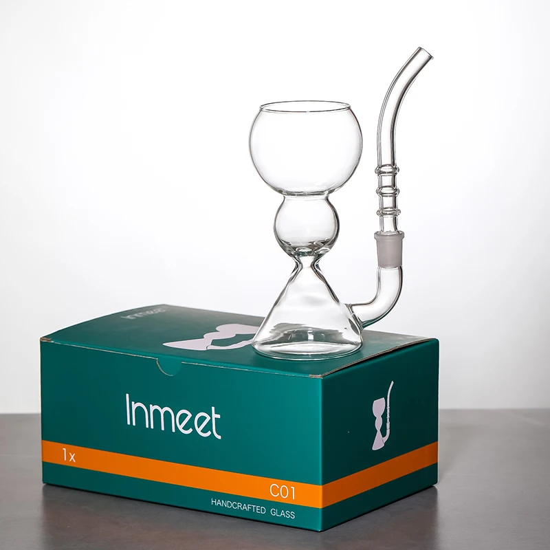 Absinthe Glass Glass Cup with Straw Cocktail Glass High Borosilicate Heat-Resistant 1