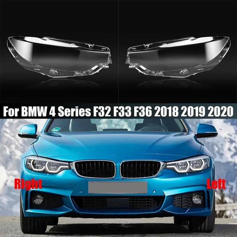 

Left Side Car Headlight Lens Cover Headlamp Shade Shell For BMW 4 Series M3 M4 F32 F33 F36 F80 F82 2018-2020 Lampcover Car Parts