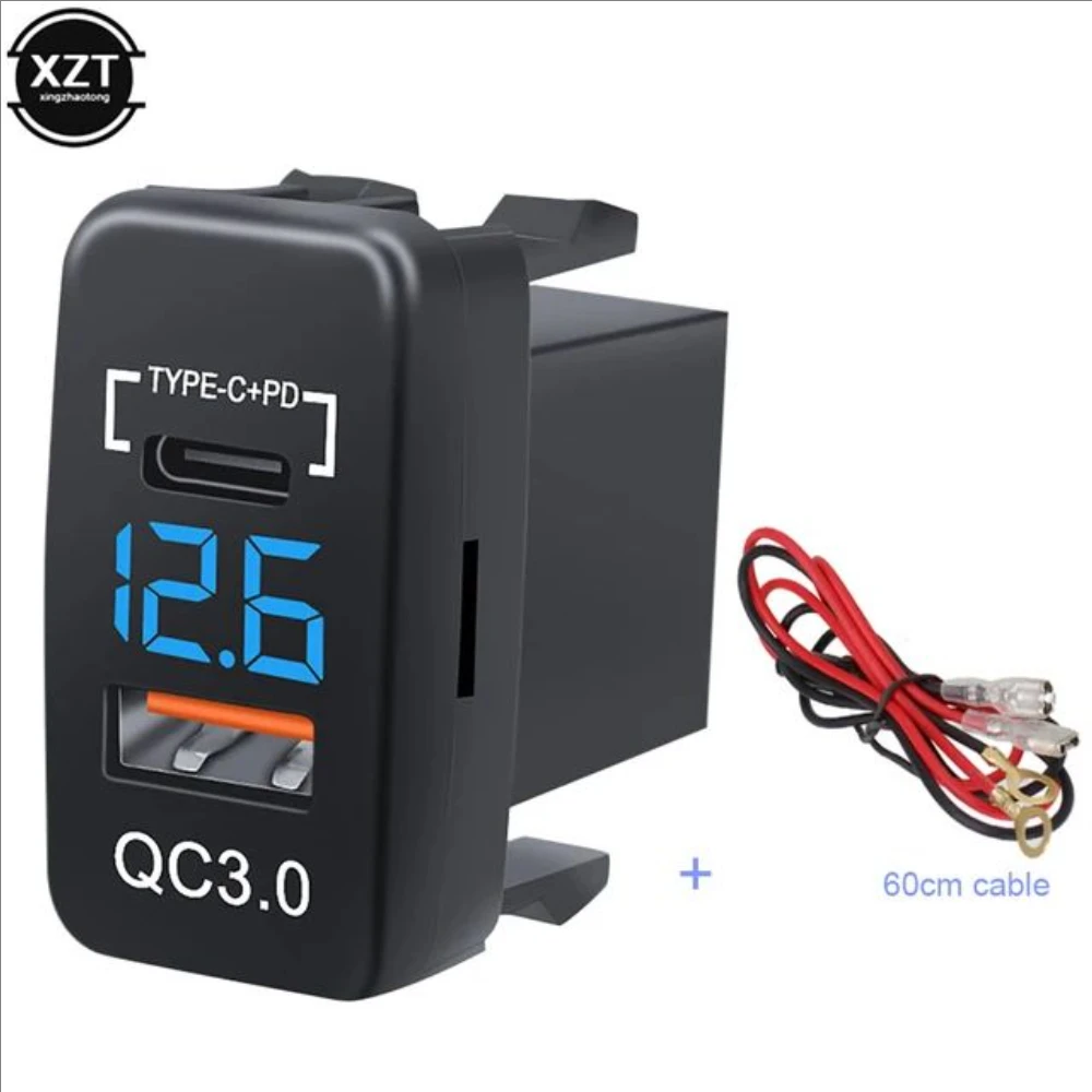 Heißer Verkauf 12V-24V Auto QC3.0 Typ C PD mit LED Voltmeter Outlet Wasserdichte Ladegerät Adapter USB Lade Port für Auto Marine – Detail 3