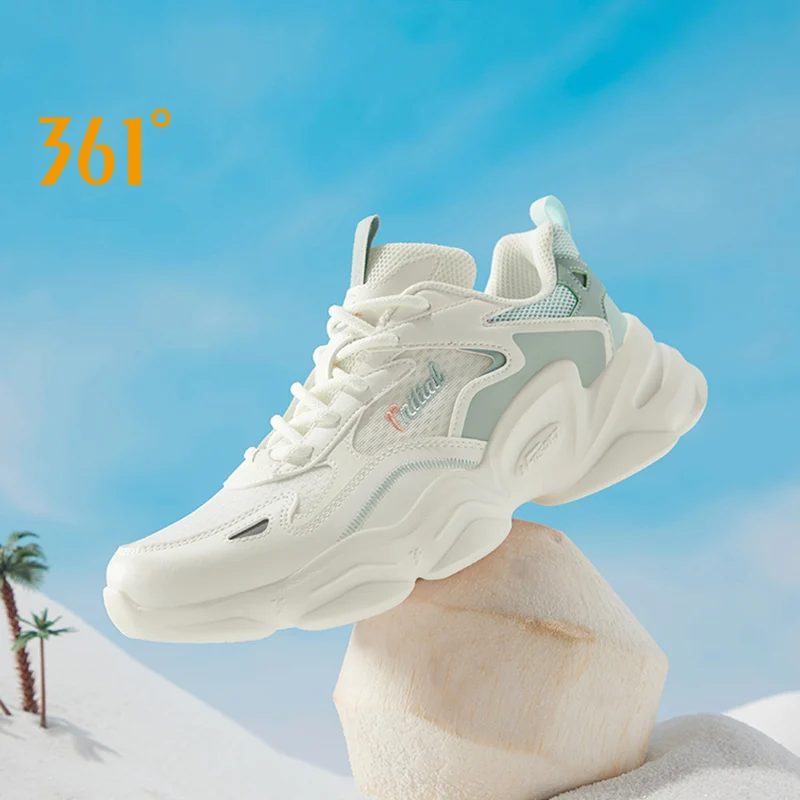 361 Degrees Women's Sneakers Breathable Stitching Retro