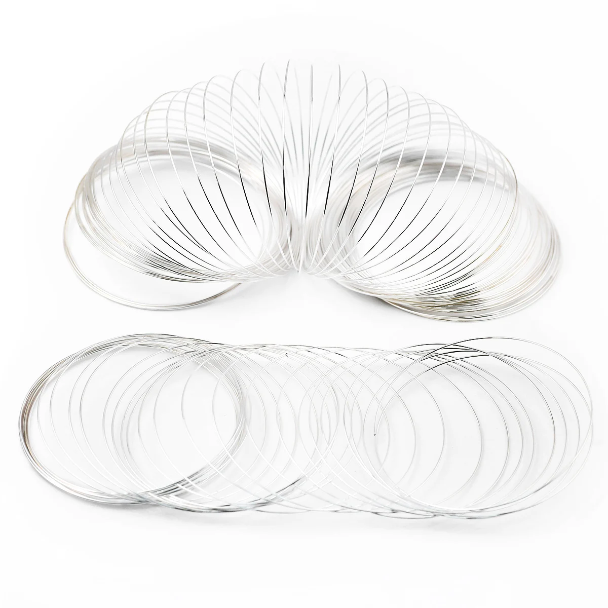 Gold Steel Color Memory Wire for Jewelry Making - 50 Loops (0.6mm x 60mm)