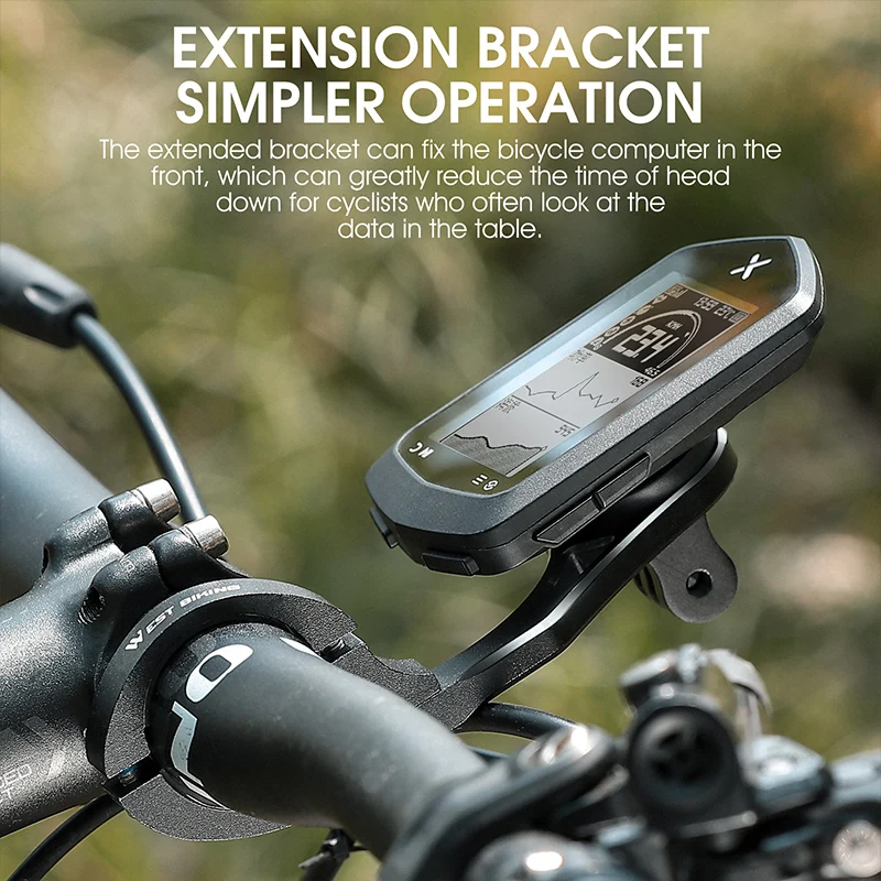 WEST BIKING Adjustable Bike Computer Bracket Aluminum Alloy Bike Speedometer Extension Stand For Garmin Bryton XOSS GOPRO Holder