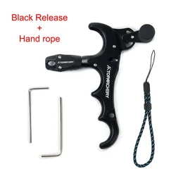 Premium Adjustable 360° Four-Finger Bow Release Aid (Black set A)