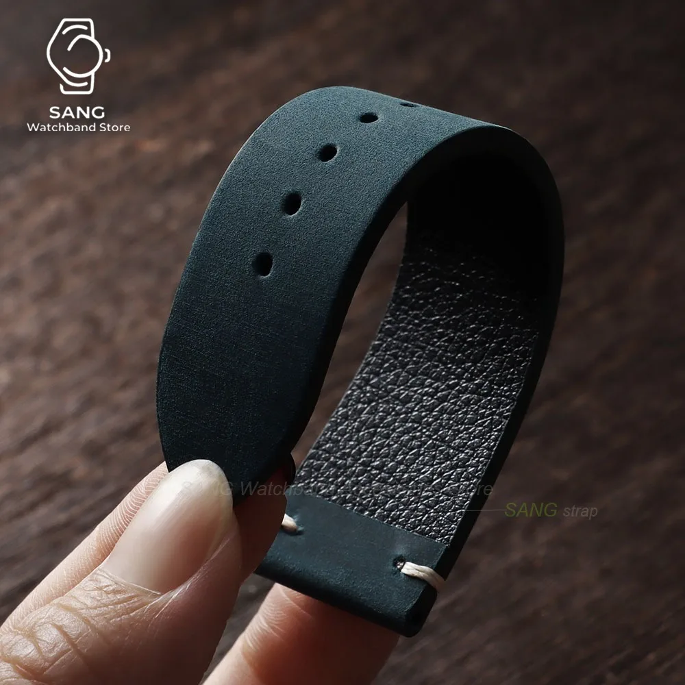 Vintage Oil Wax Crazy Horse Leather Watch Strap - Multiple Sizes Available