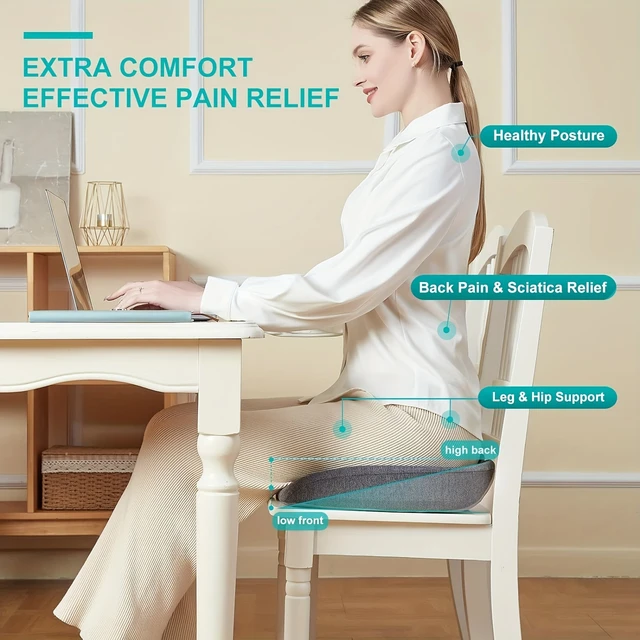 Pressure Relief Cushion Suitable for prolonged sitting in office chairs, wheelchairs, car seats,  seats - Memory Foam Haemorrhoi 5