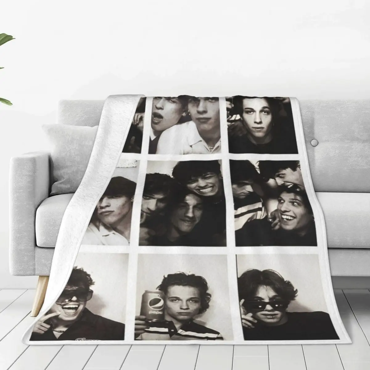 Sturniolo Triplets Photo Collage Blanket Music Warm Soft Comfortable Plush Bedding Throws For Picnic Flannel Bedspread Bed Cover 2