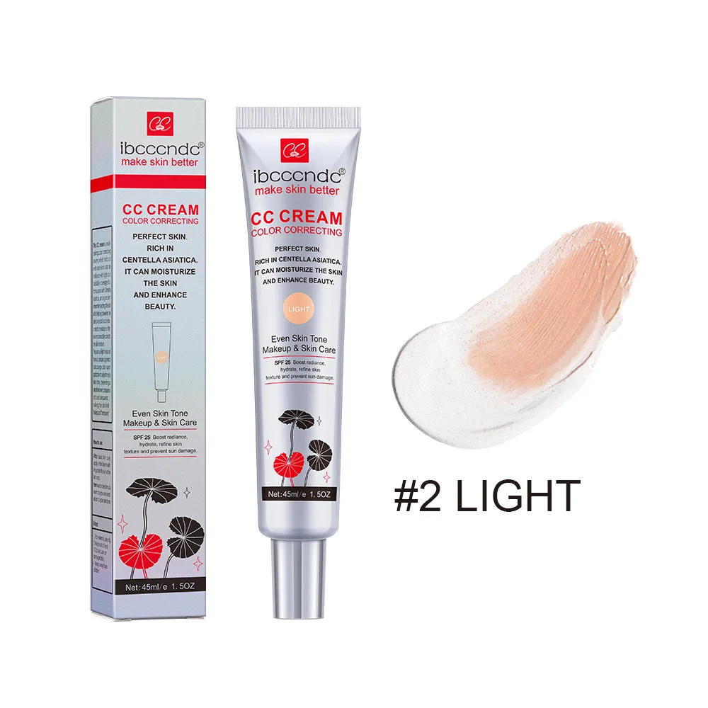 Centella Asiatica CC Cream Moisturizing Concealing Long Lasting No Cakey Hydrating Makeup Base CC Cream For Daily Face Makeup - 5