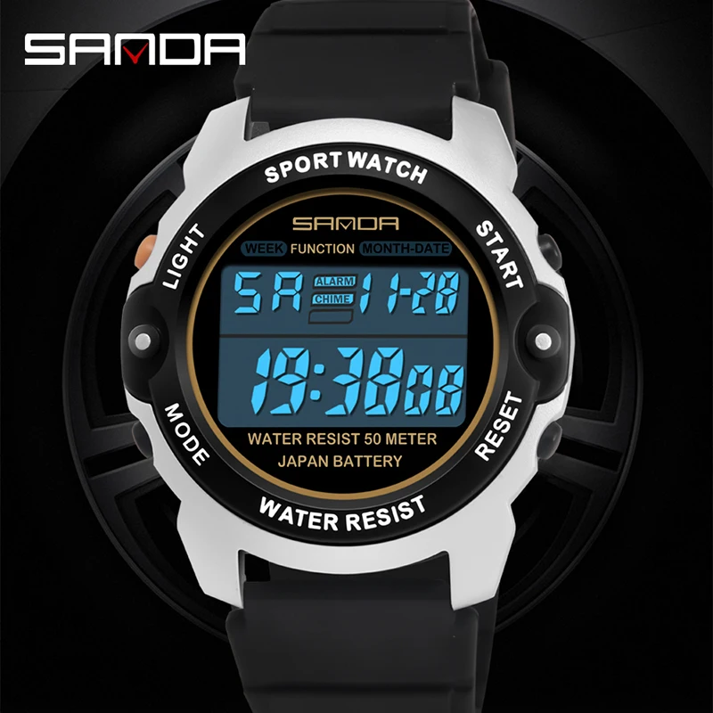 SANDA Luminous Digital Watch Women Outdoor Sports Alarm Clock Watch Multifunctional Waterproof Digital Watches Gift Reloj Mujer