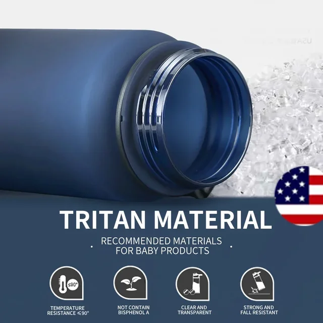 High Quality Water Bottle 500ML 1000ML BPA Free Leak Proof Portable for Adult Children Sports Gym Eco Friendly Drink Bottles 2