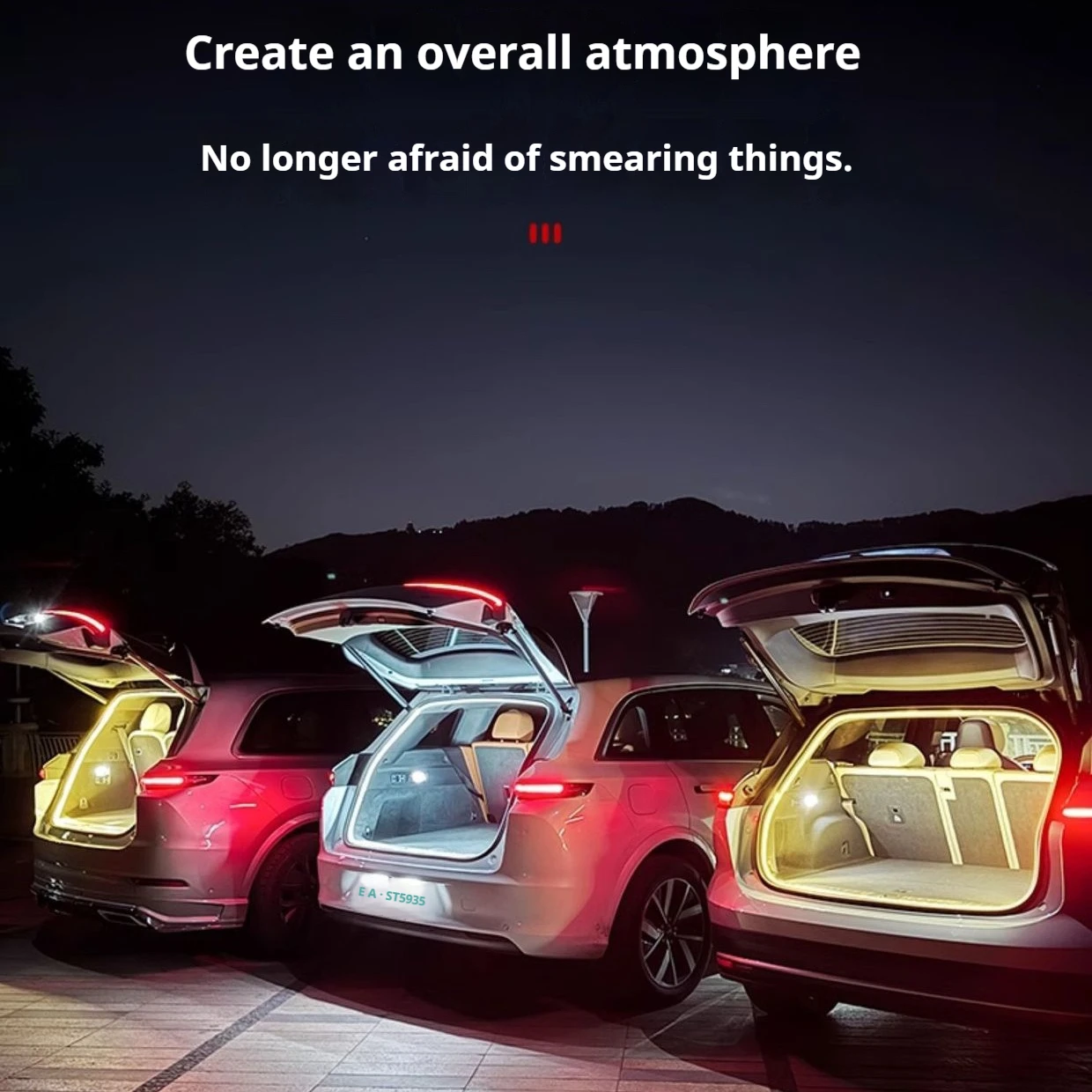 SEAMETAL 5 Meter Car Trunk Light Strip Led Atmosphere Lamp Free-Cut Waterproof Soft Decorative Light Bar Universal for 12V Car