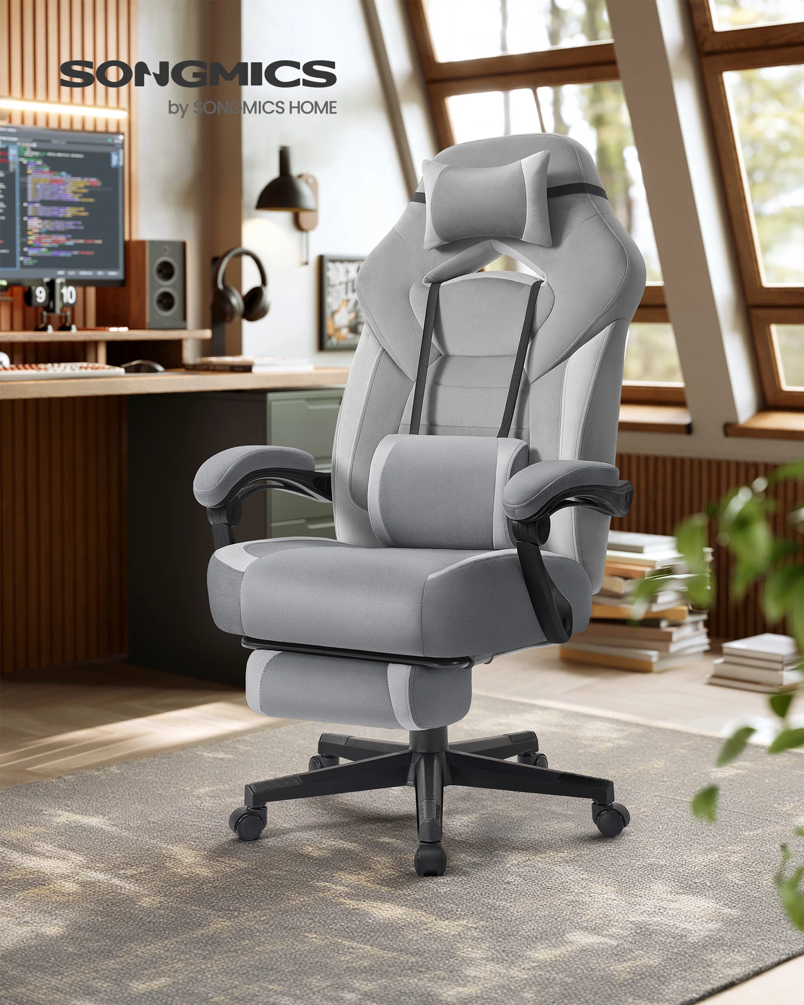 SONGMICS OBG067 Gaming- u. Bürostuhl Wipp Funktion für 149,95 € (statt 200