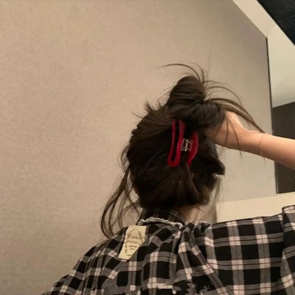 Красная заколка-краб для волос, 10,5 см | AliExpress
