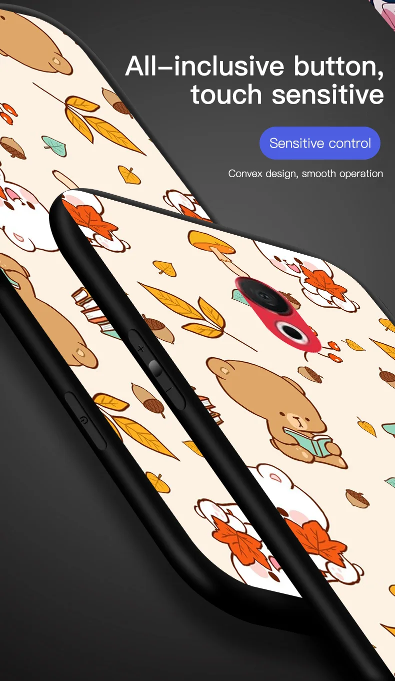 For Meizu 15 Lite M15 Case Black Soft TPU Silicone Back Cover for meizu15 15 Pro Covers Coque Fashion Leopard Cute Animal Bumper cases for meizu