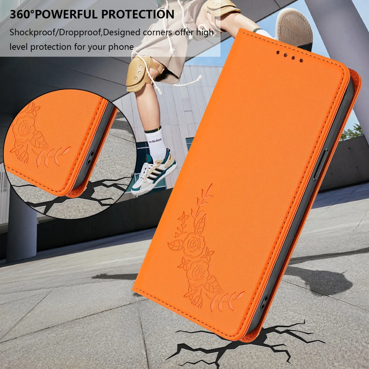 Premium Magnetic Leather Wallet Flip Phone Case
