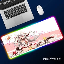 Large Office RGB LED Illumination Mouse Pad Mat Gamer Sexy Azur Lane Gaming Mousepad Keyboard Compute Anime Desk Mat For CSGO 