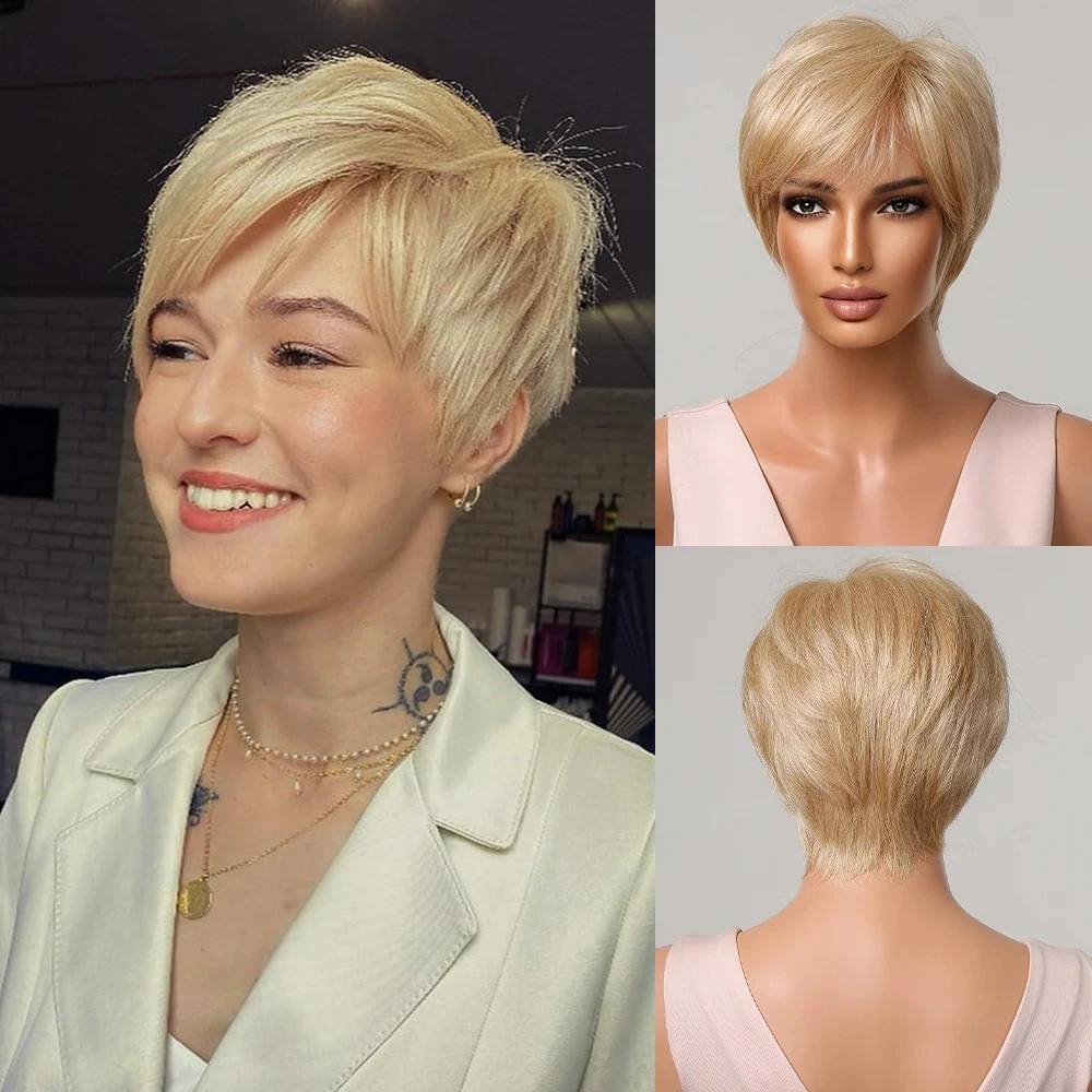 short-straight-blend-human-hair-wigs-golden-blonde-bob-pixie-cut-wigs-with-bangs-human-hair-blend-synthetic-wigs-heat-resistant