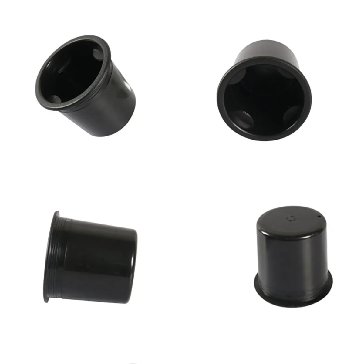 Black Plastic Cup Holders Boat RV Car Truck Inserts Universal Size
