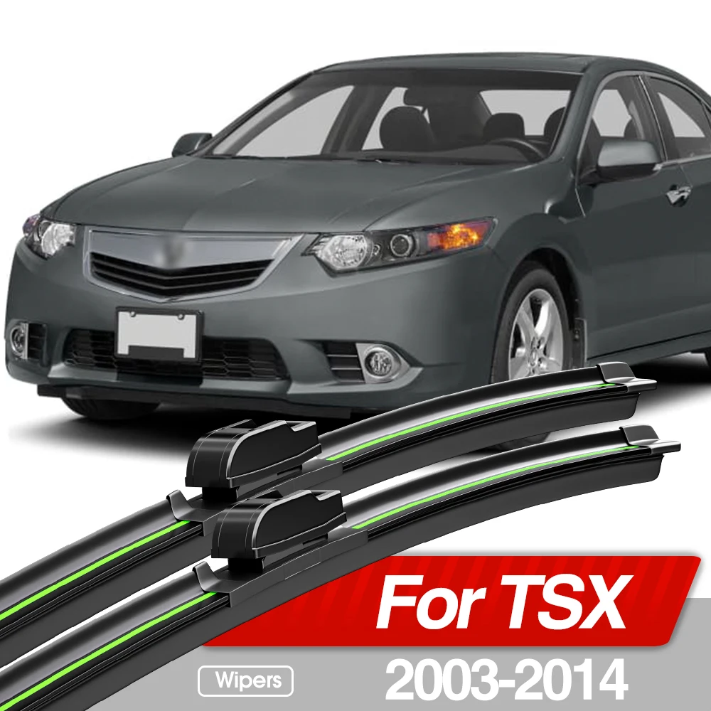 

For Acura TSX 2003-2014 Front Windshield Wiper Blades 2pcs Windscreen Window Accessories 2005 2006 2008 2009 2010 2011 2012 2013