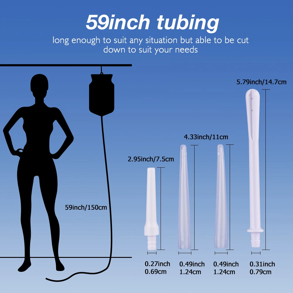 2L Enema Bag Kit Medical Reusable Silicone Water Colon Bags Home Use Cleansing Vaginal Anal Women Hygiene Flushing Enteroclysm 2