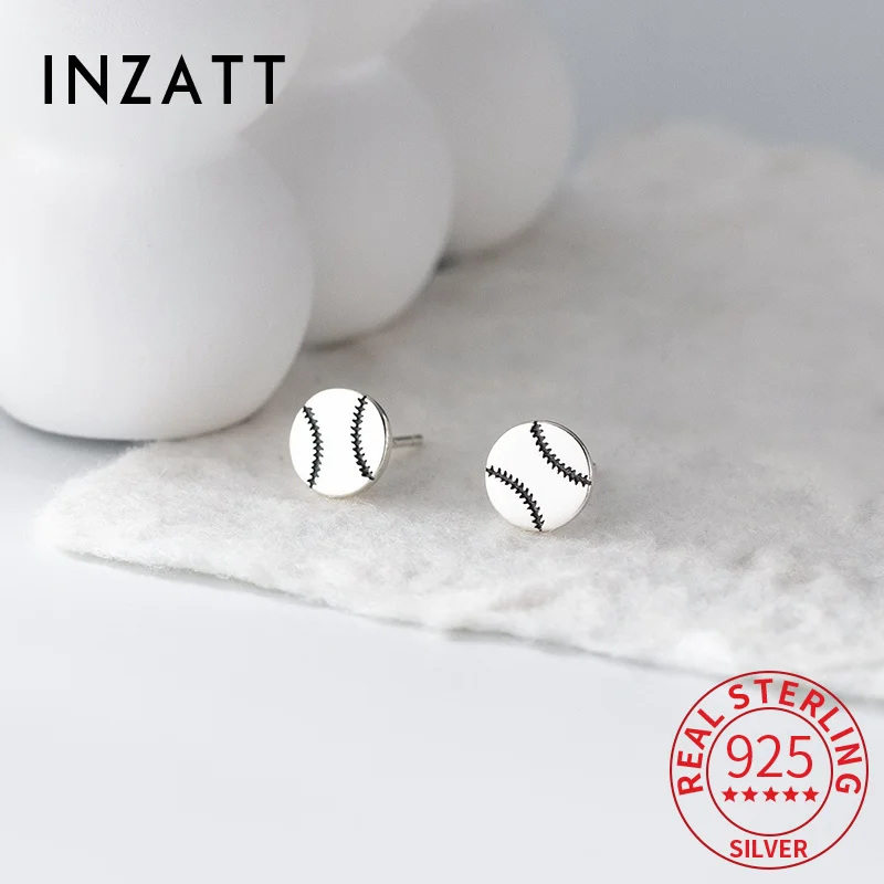 INZATT 리얼  기하학 라운드 라인 볼 스터드 귀걸이 패션 여성용 고급 보..