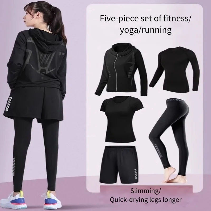 Women's 5-Piece Performance Activewear Set for Yoga, Gym & Running S592b26e646804bde89d3bf28dca0d09fJ