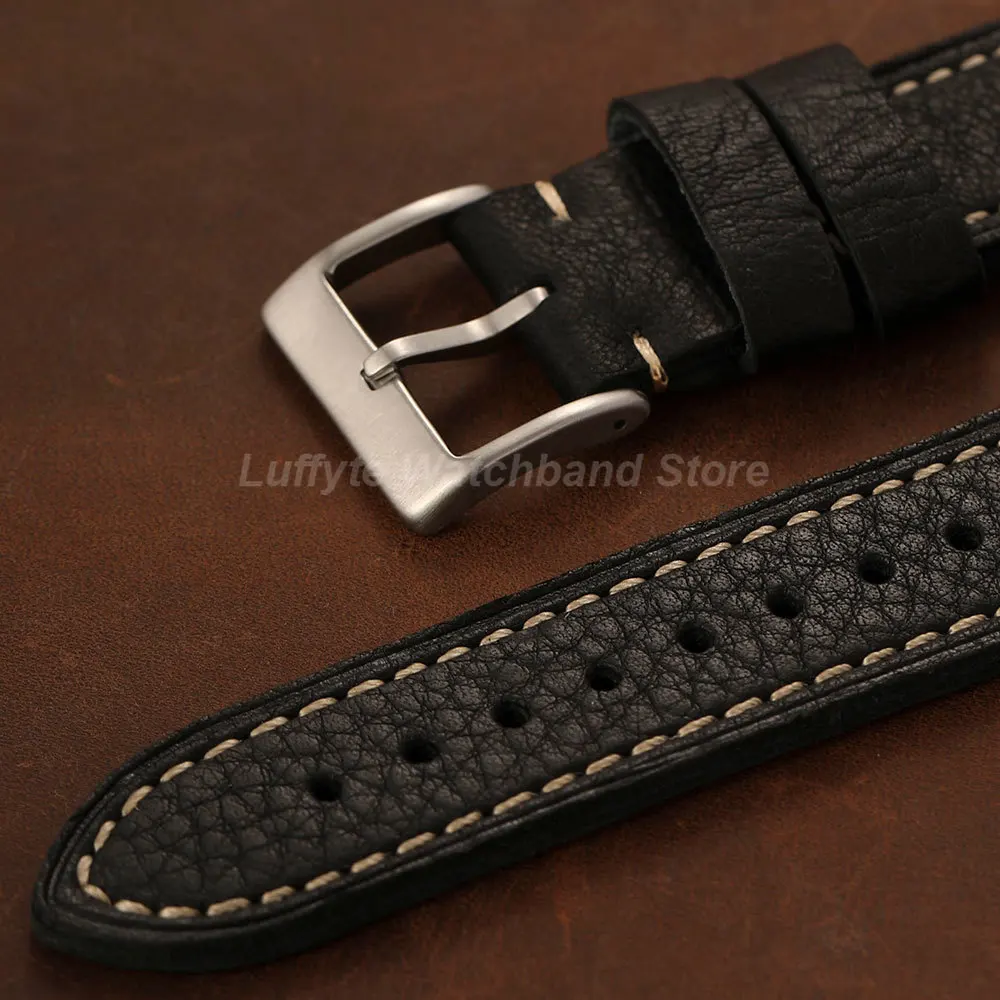 Premium Handmade Vintage Leather Watch Strap – Genuine Calfskin