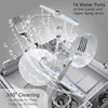 Hermitlux Countertop Dishwasher, 5 Washing Programs Portable Dishwasher With 5-Liter Built-in Water Tank, No Hookup Needed 6