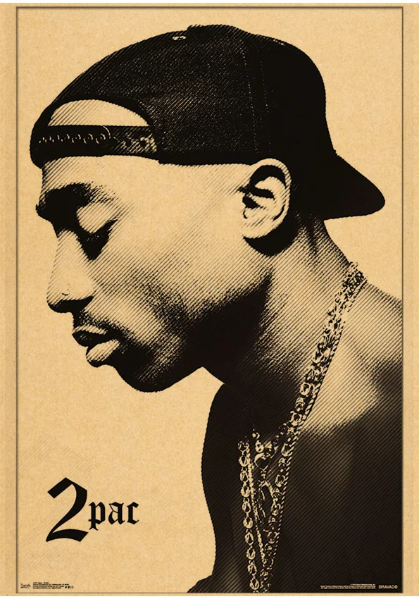Tupac 2Pac Hip Hop Music Poster Art - Handmade Canvas Or Print