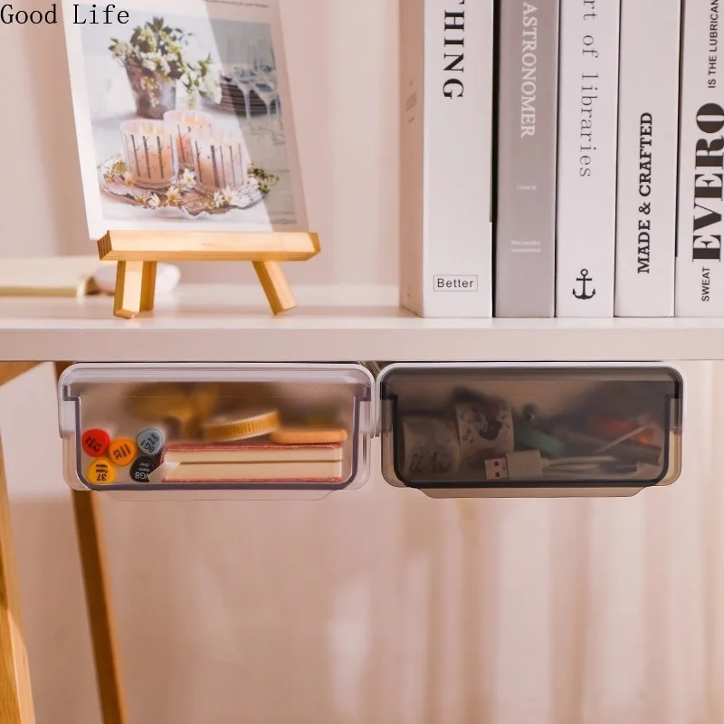 Cassetto Sotto Scrivania Autoadesivo | Portaoggetti Nascosto Per Ufficio E Casa | Organizer Da Tavolo