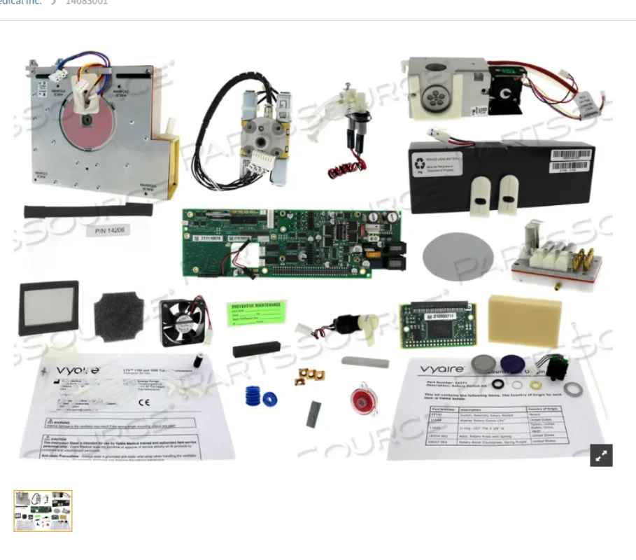 OEM #:14083-001 30K час PM KIT с турбиной, CAREFUSION LTV1200