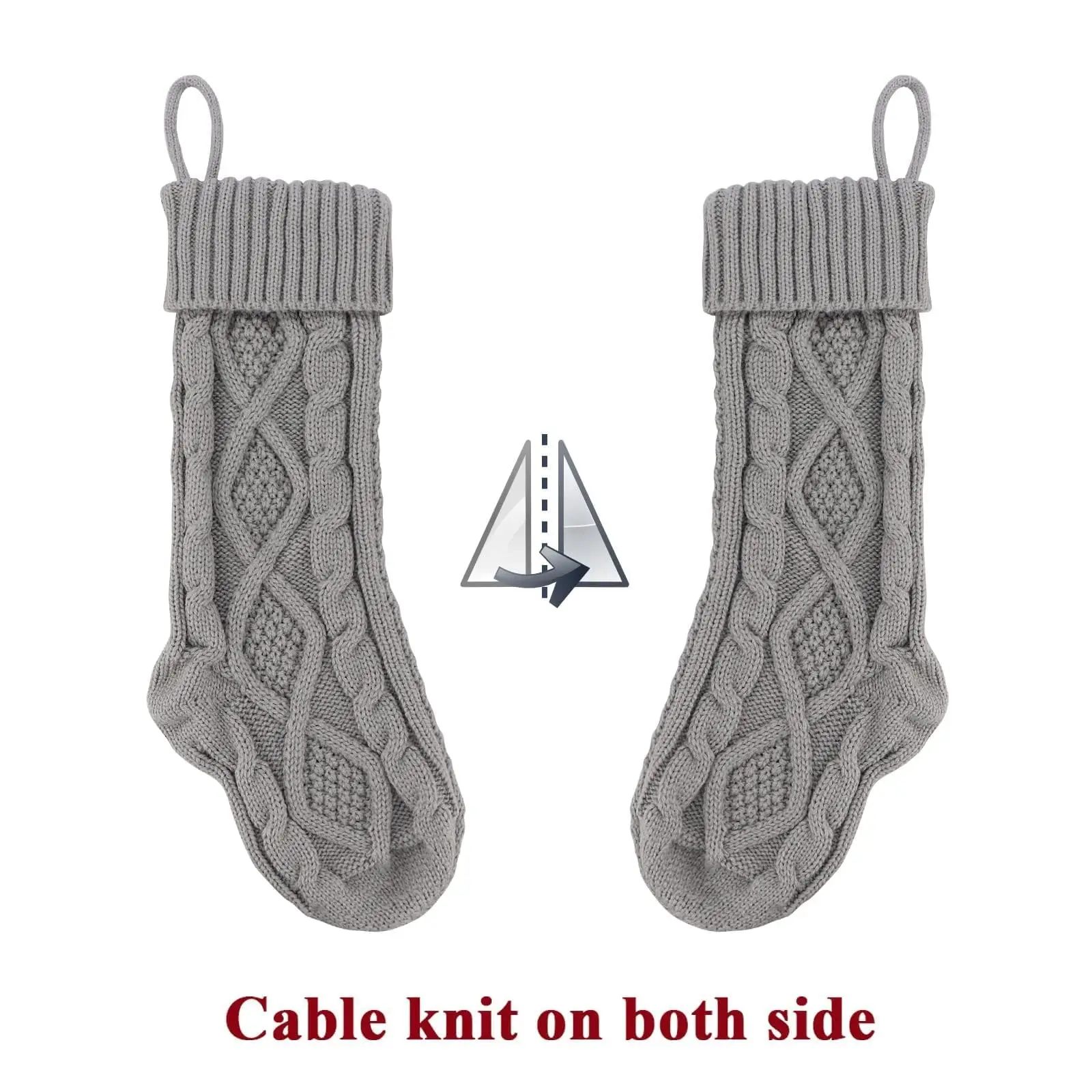 Christmas Stockings 3-8Pack 18In with Name Tags Rustic Cable Knitted Stocking Decorations for Xmas Family Holiday Party Decor christmas stockings
