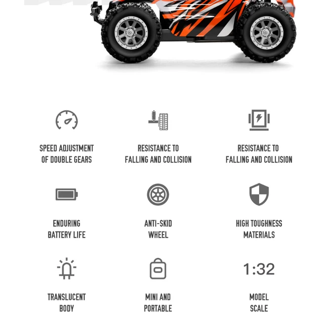 Max‘s New 801 Mountaineering Mini Remote Control Vehicle Off Road Car Drift Vehicle1:32 Children's Boy Toy Car 6