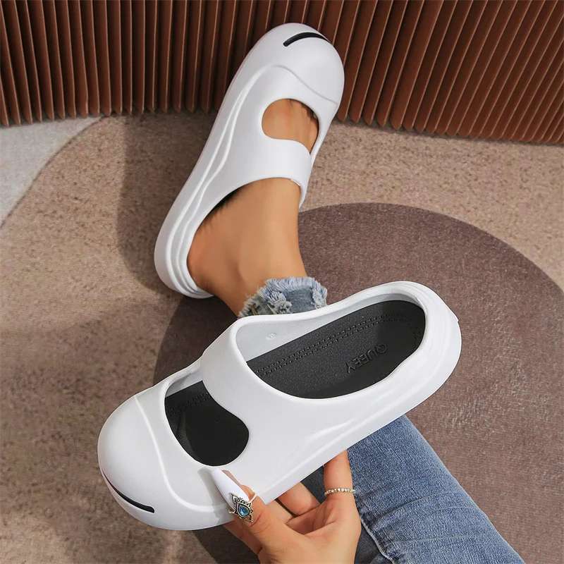 2023 Thick Sole EVA Slippers for Women, Non-Slip Ladies Shoes, Comfort Slides, Suitable for Outdoor and Indoor, Summer Fashion