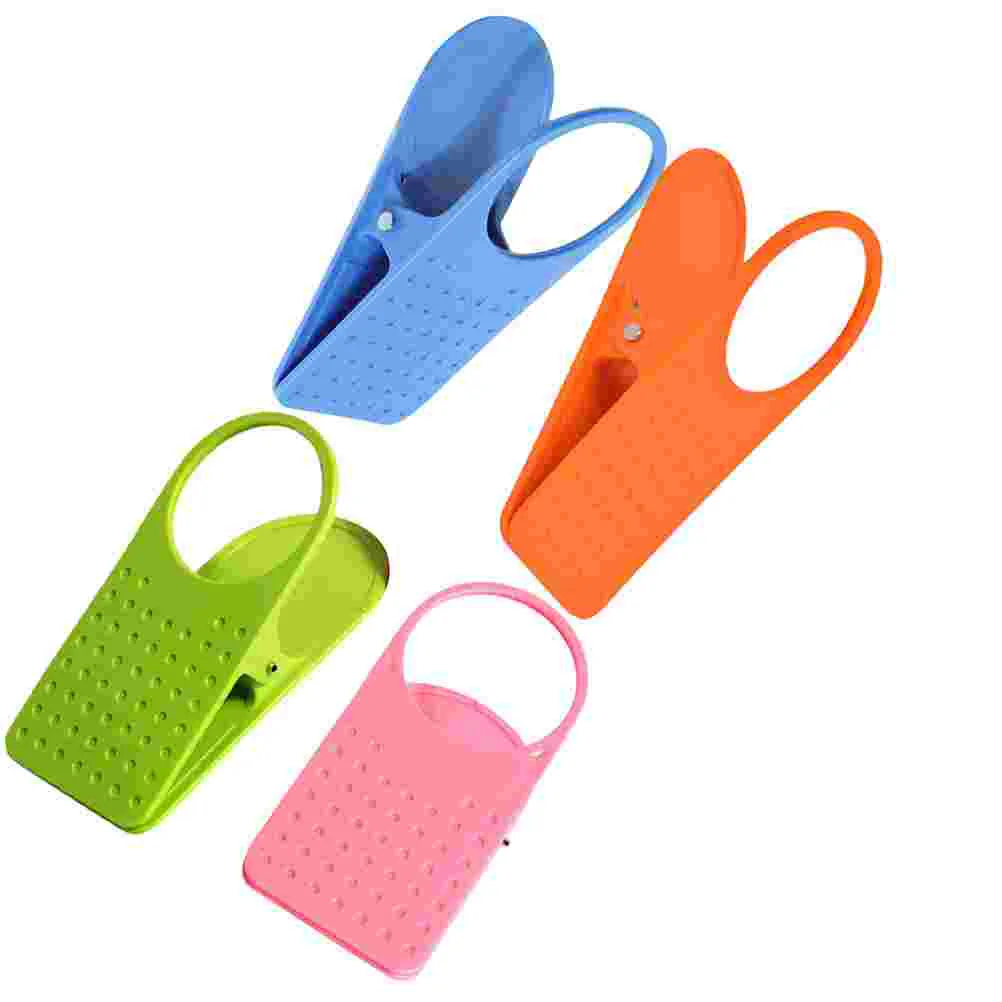 4 Pcs Cup Stand Holder Desk Clip Mug Clamp Table Side Drink Water Organizer Tumbler Storage Solution Glass Container Holder