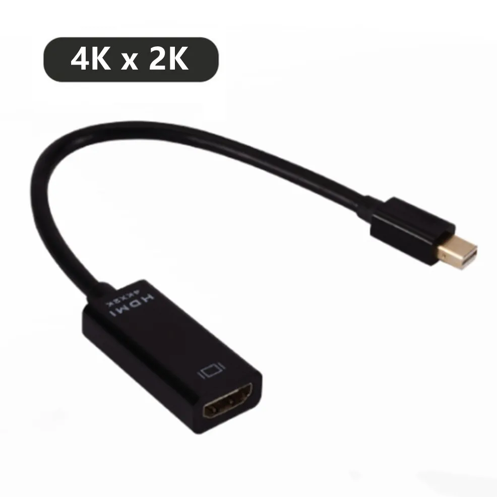 LccKaa Mini DP to HDMI-compatible Converter Cable 1080P 4K Thunderbolt 2 Mini DisplayPort to HDMI Adapter For MacBook Air Pro