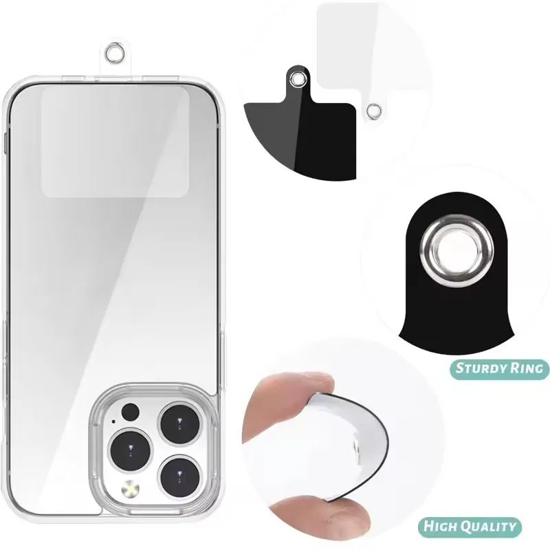10/5/1Pcs Universal Tpu Mobile Phone Anti-lost Lanyard Card Gasket Nylon Detachable Phone Hanging Cord Strap Patch Tether Pad 3