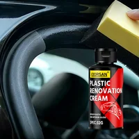 Crème de rénovation plastique LOORSAN 32G, restaurateur de brillance noir longue durée pour pneus de voiture, pare-chocs, garnitures et pièces intérieures en plastique 3