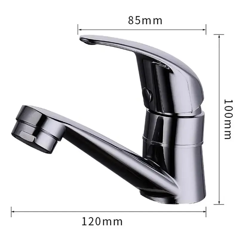 Bathroom Basin Faucet Chrome Tap Single Cold Water Hose Zinc Alloy Water Basin Cold Kitchen Tap
