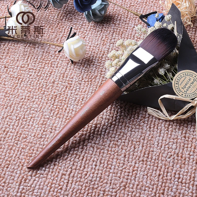 Premium Makeup Brush - Large Soft Fiber Foundation Brush with Smooth, Delicate Finish