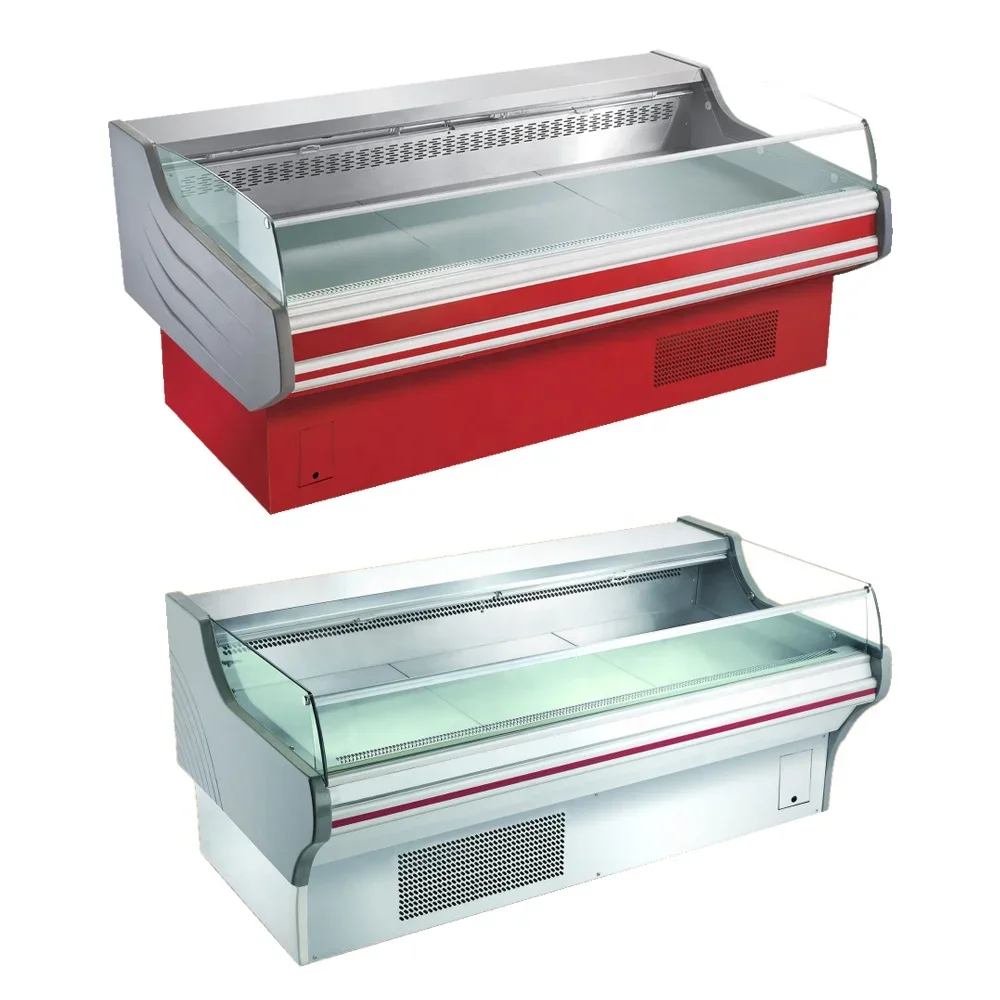 New Commercial Meat Freezer Display Refrigeration Equipment Horizontal Fridge Cooler Refrigerator Showcase For Restaurant