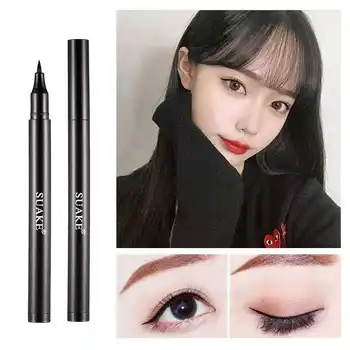 블랙 리퀴드 아이라이너 펜, 방수, 오래 지속되는 부드러운 아이라이너, 땀 방지, 번지기 쉬움, 아이 라이너 화장품