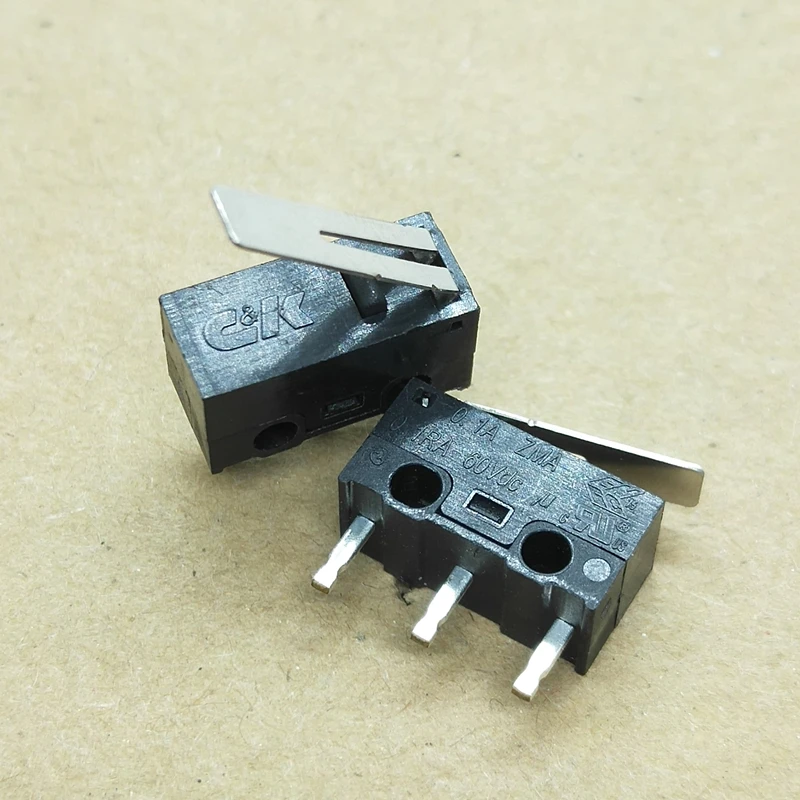 5Pcs Mouse Micro Switch 3Pin Con Interruttore A Pulsante Maniglia 60V 0.1A Zma