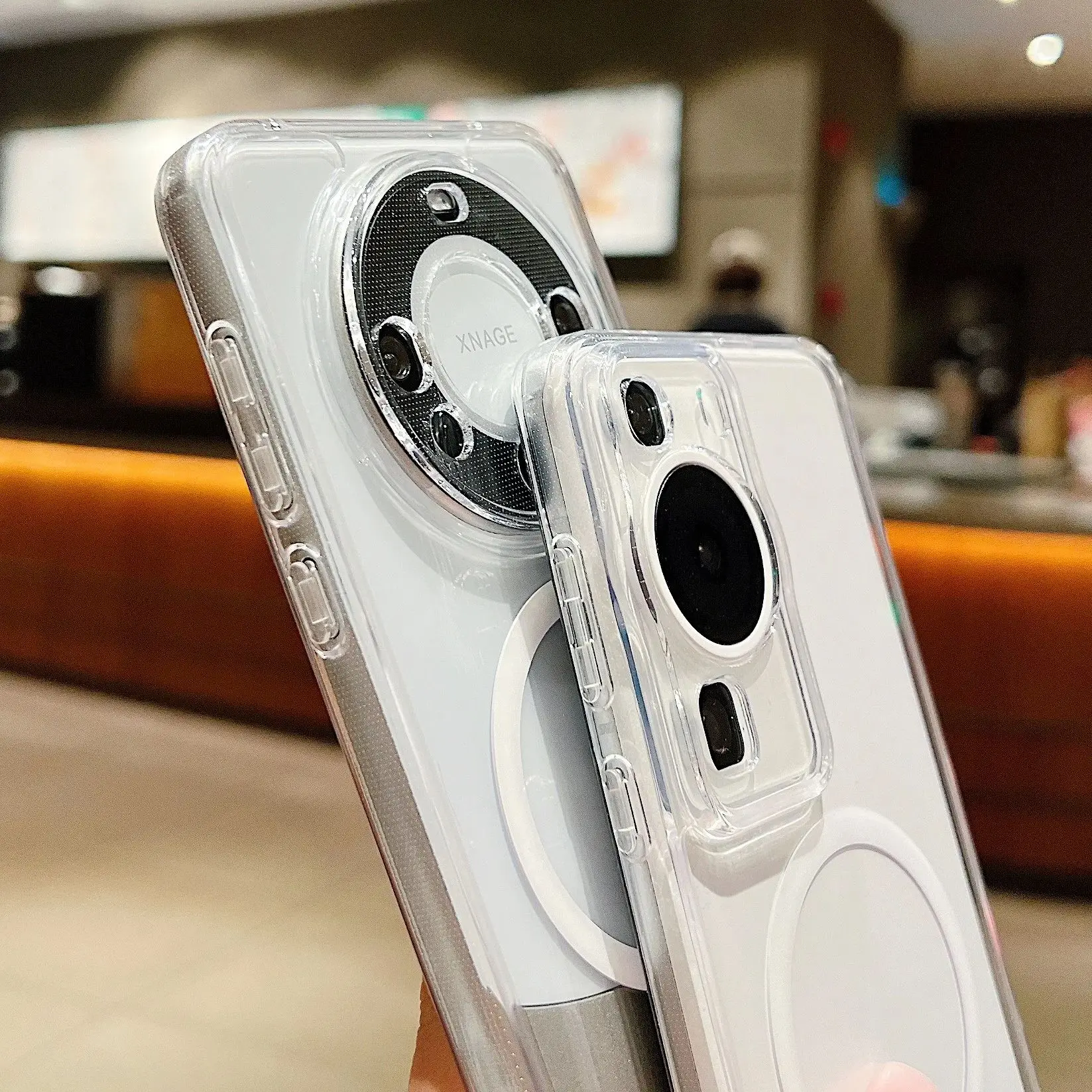Clear Magnetic Acrylic Case with MagSafe Compatibility - Wireless Charging Ready