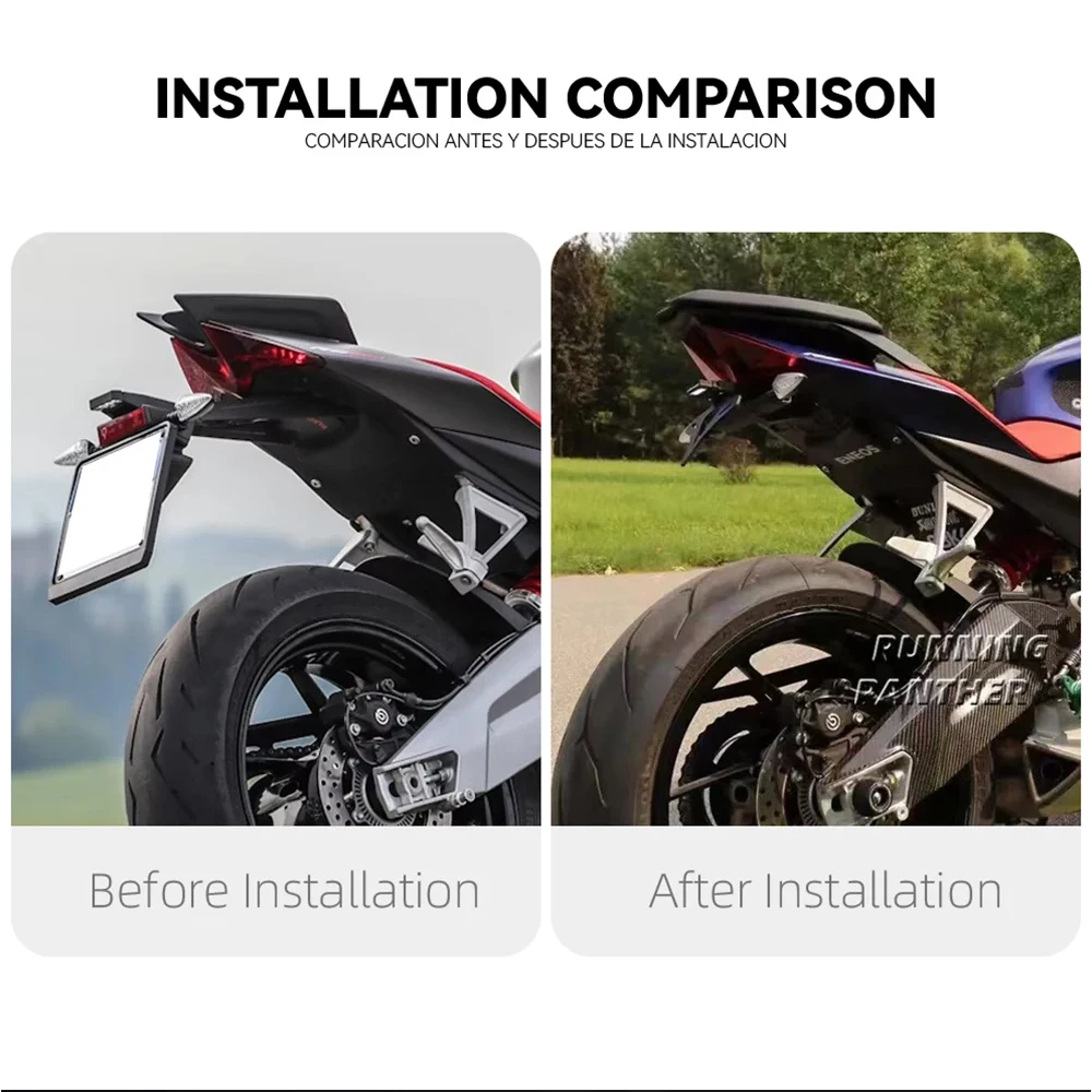 아프릴리아 RS660 RSV4 투오노 660 V4 2021 2023 2022 모터사이클 리어 숏 테일 스톡 번호판 홀더 테일 티디 프레임 브래킷