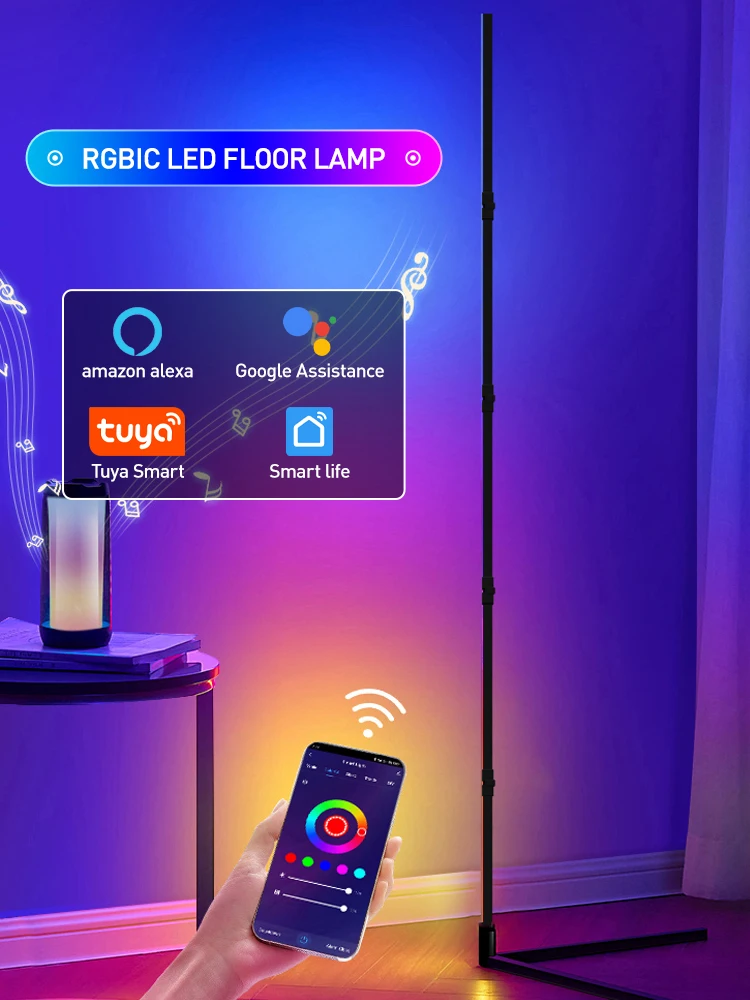 รูปสินค้า โคมไฟตั้งพื้น RGB ปรับสีได้ สร้างบรรยากาศบ้าน