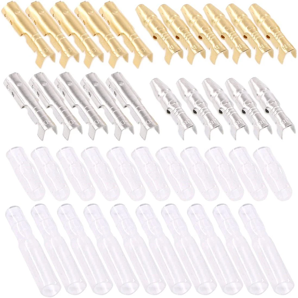240pcs 자동차 트럭 오토바이 자전거에 대 한 절연 슬리브와 3.9mm 황동 남성 여성 총알 터미널 와이어 커넥터 블록