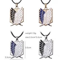 Anime Attack On Titan Necklace Wings Of Freedom Eren Scout Legion Stationary Guard Military Police Trainee Squad Pendant Jewelry