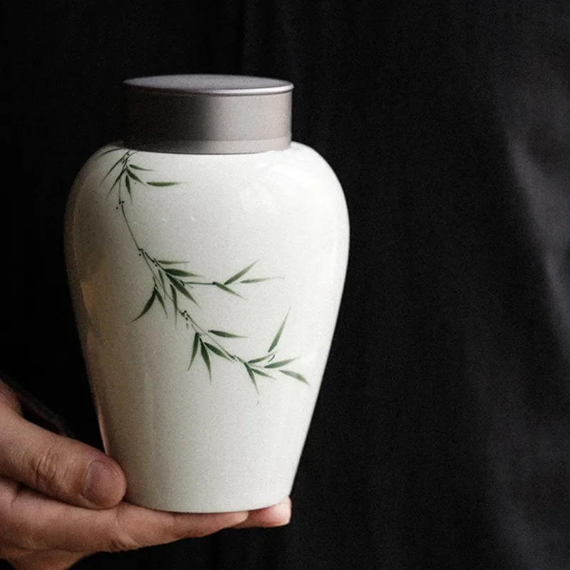 

Ceramic Mini Urn for Pet, Cremation Urns for Human Ashes, Cremation Keepsake,Chinese-style Handicrafts